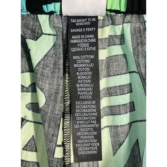 Savage X Fenty Pants Size Small Leisure X Oversized Trouser Black Streetwear - Picture 6 of 7